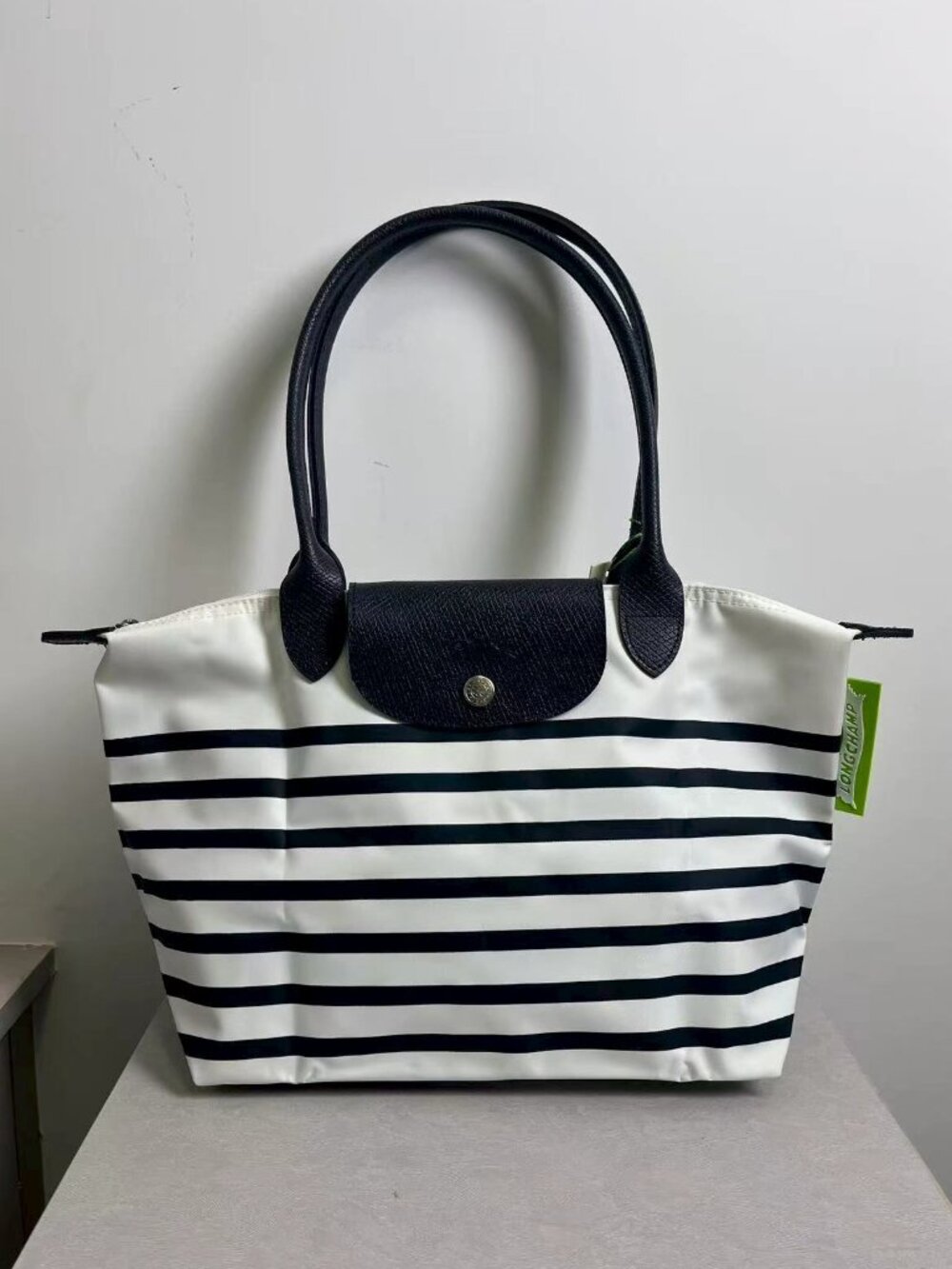 Longchamp Striped Tote Bag